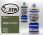Preview: Jeep, Sarge Green, GG / PGG: 400ml Sprühdose + 400ml Klarlack - Set, von ATW Autoteile West.